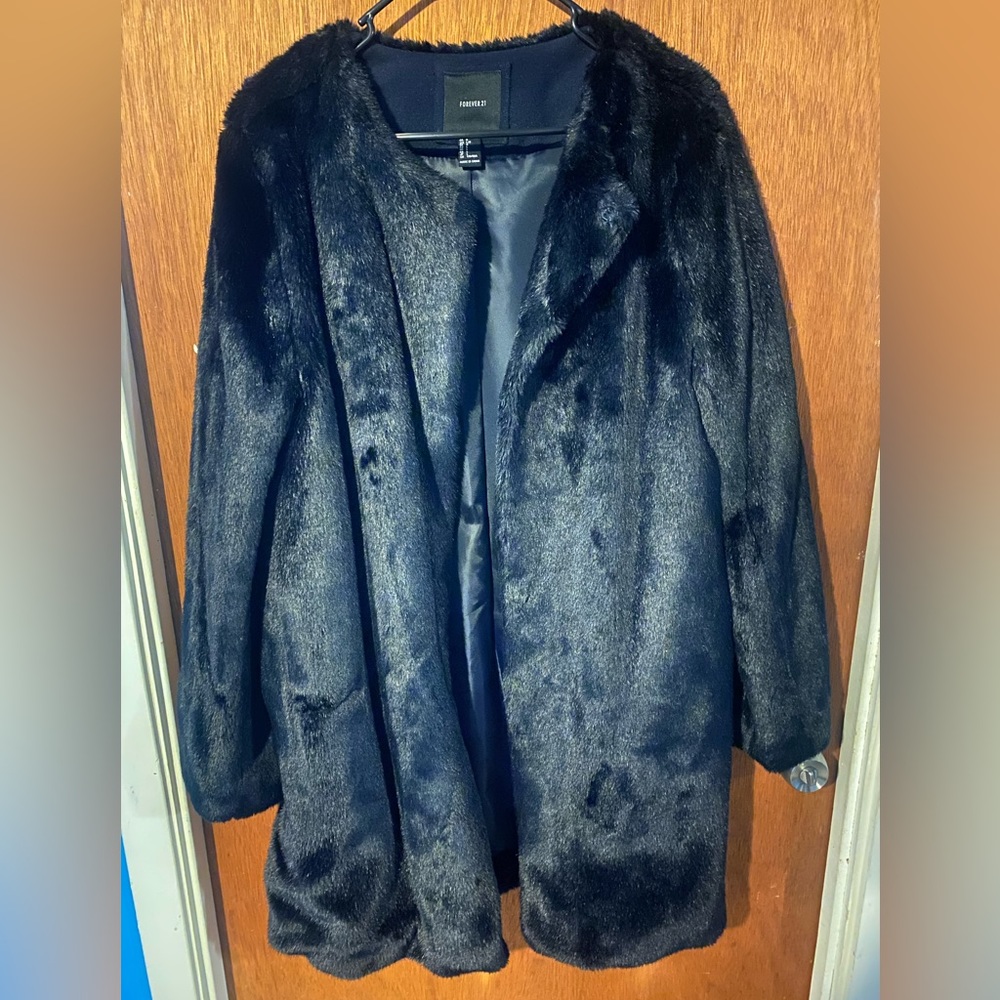 Mid length fur jacket
